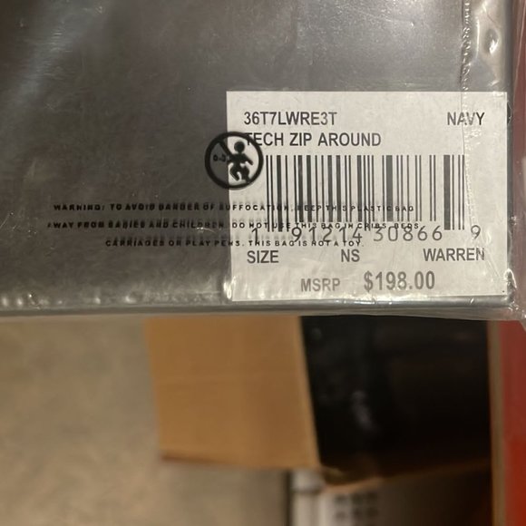 MICHAEL KORS Men's Long Wallet Coated Leather Striped Zip 36T7LWRE3 NAVY - Picture 6 of 6